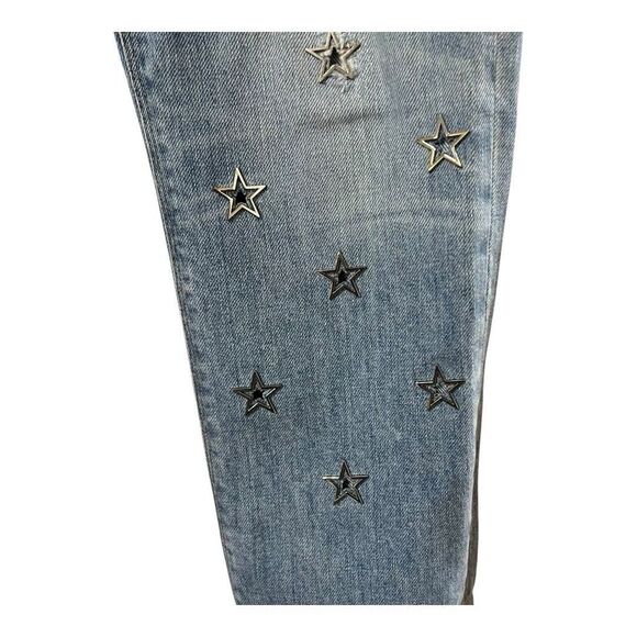 HUDSON Size 25 Riley Star Grommet Relaxed Boyfriend Jeans - Picture 3 of 6